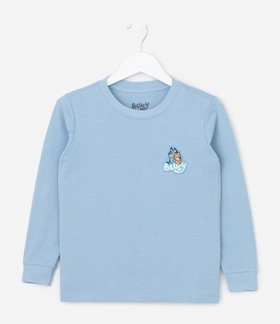 Remera Infantil con Estampa Bluey Acanalada - Talle 2 a 6 años