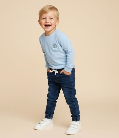 Remera Infantil con Estampa Bluey Acanalada - Talle 2 a 6 años