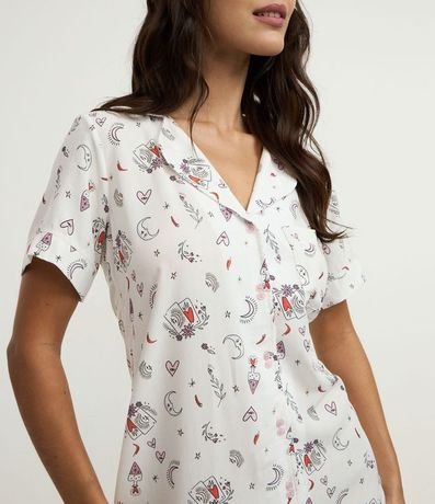 Camisón Americana en Viscosa con Estampa Mística 2