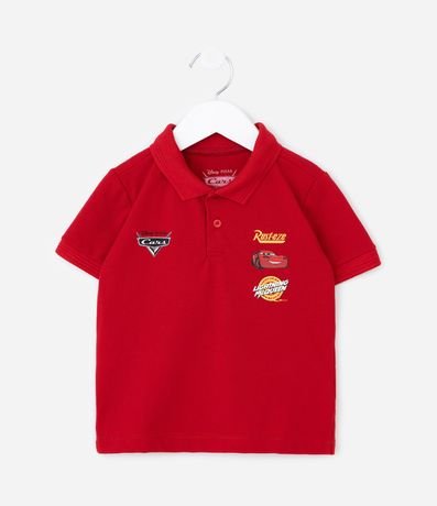 Remera Polo en Piquet con Estampa Carros - Talle 2 A 6 años