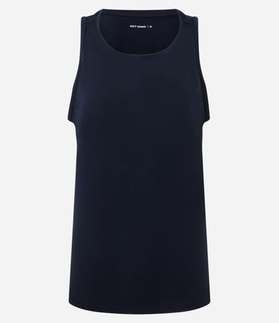 Musculosa Deportiva en Poliamida con Recorte en la Espalda