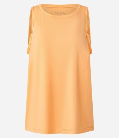 Musculosa Deportiva en Poliamida con Recorte en la Espalda