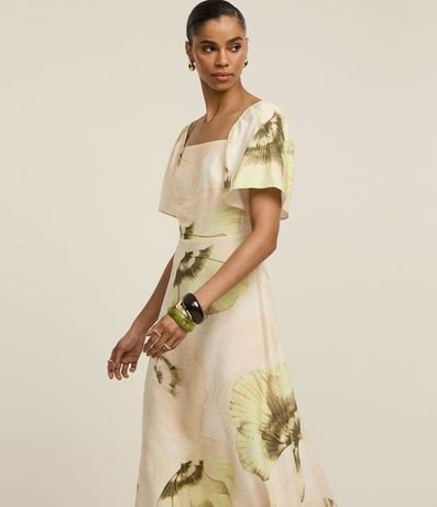 Vestido Long Midi con Estampa Mariposas 2