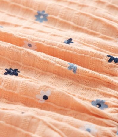 Vestido Body Infantil con Estampa Floral y Texturizado - Talle 0 a 18 Meses 4