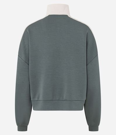 Buzo Deportivo Cuello Alto con Cremallera y Estampado Central 7