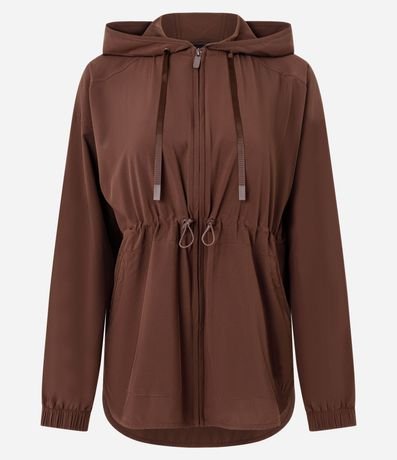 Campera Parka Tecnológica con Capucha y Cintura Ajustable 5