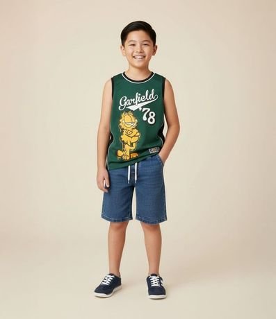 Musculosa Infantil con Tecnologia Dry Estampa Garfield - Talle 5 a 14 años