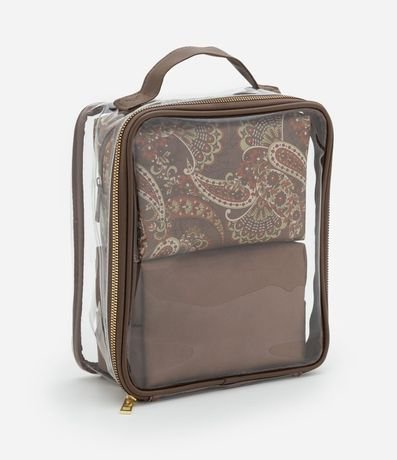Kit 03 Neceser con Transparencia y Estampa Paisley 5