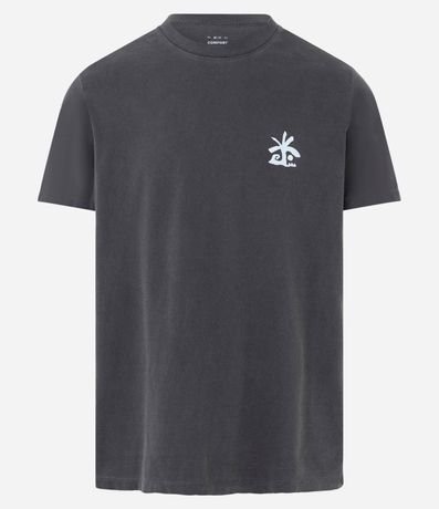 Remera Comfort en Algodón con Estampa de Palmeras y Lettering El Cuco 6