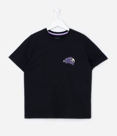 Remera Infantil con Estampa Frente y Espalda Wednesday - Talle 5 a 14 años