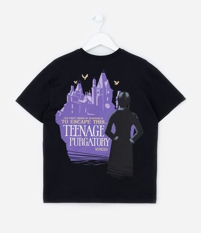 Remera Infantil con Estampa Frente y Espalda Wednesday - Talle 5 a 14 años 2