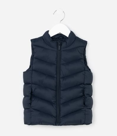 Chaleco Básico Infantil en Microfibra  con Cuello Alto - Talle 1 A 4 años