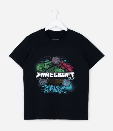 Remera Infantil con Estampa Minecraft - Talle 5 a 14  Anos
