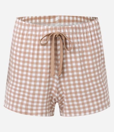 Pijama Short Doll en Viscosa con Estampado Snoopy y Short de Cuadros 6