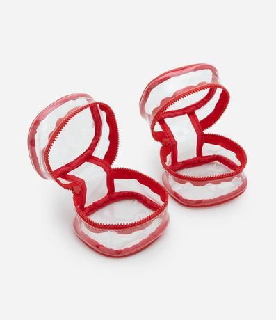 Kit 03 Neceser Transparente con Estampa de Hello Kitty 2