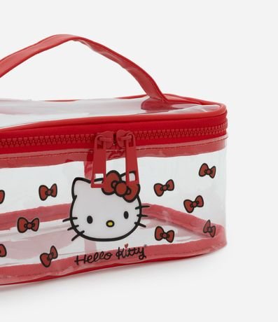 Kit 03 Neceser Transparente con Estampa de Hello Kitty 3