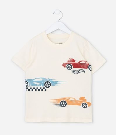 Remera Infantil con Estampa Coches Hot Wheels - Talle 3 a 8 años