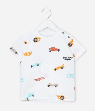 Remera Infantil con Estampa de Mini Ícones Hot Wheels - Talle 1 a 6 años