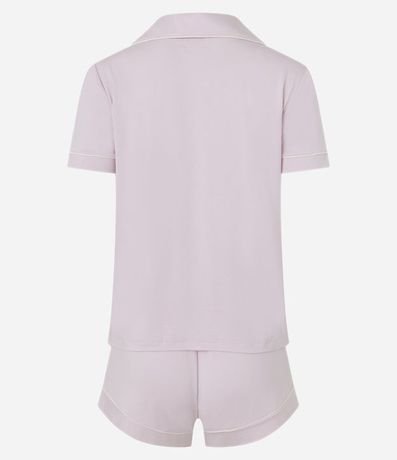 Pijama Short Doll en Viscosa con Bies Contrastante 6