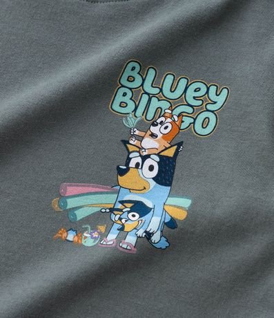 Conjunto Infantil Bluey con Remera y Bermuda Rayada - Talle 2 A 6 años 10
