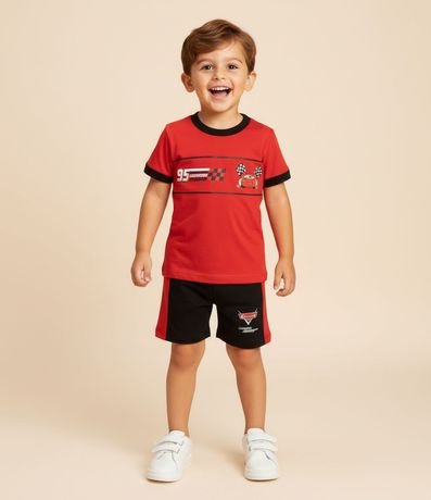 Conjunto Infantil con Tejido Deportivo y Estampa Mcqueen Cars - Talle 2 a 6 años