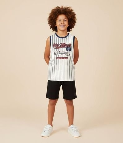 Musculosa Infantil con Tecnologia Dry Rayada Hot Wheels - Talle 4 a 10 años