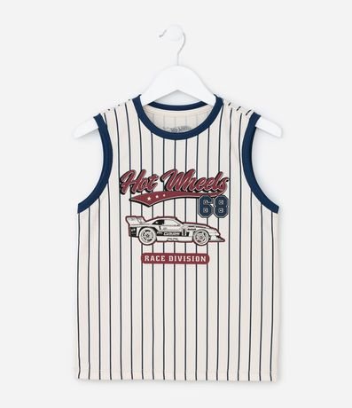 Musculosa Infantil con Tecnologia Dry Rayada Hot Wheels - Talle 4 a 10 años