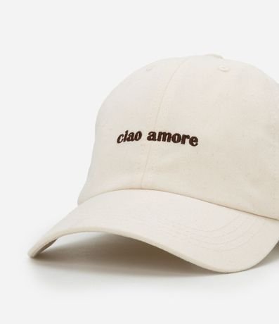 Gorra Aba Curva en Sarga con Bordado Ciao Amore 5