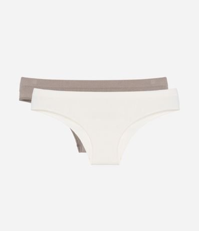 Kit 02 Bombachas Bikini Seamless Texturizadas