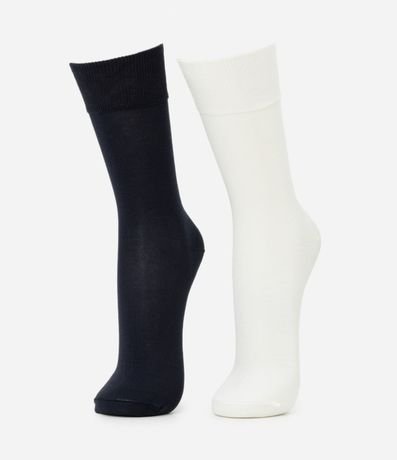 Kit 02 Medias Caña Larga en Poliamida con Bambú