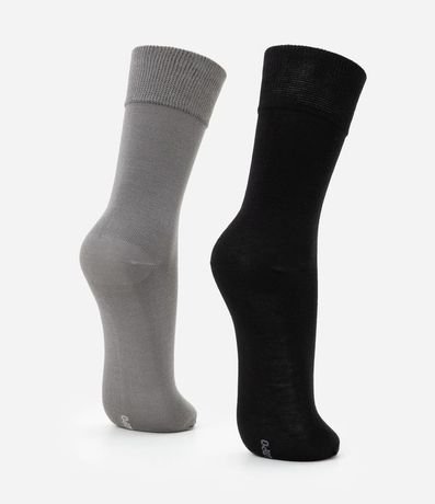 Kit 02 Medias Caña Larga en Poliamida con Bambú 3