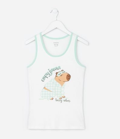 Pijama corto Infantil con Estampa de Carpincho - Tam  5 al 14 años 2