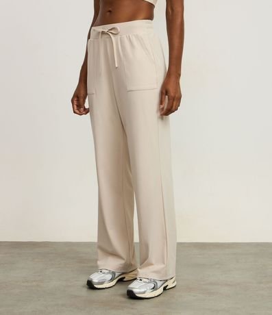 Pantalón Recto en Microfibra con Lazo en la Cintura 2