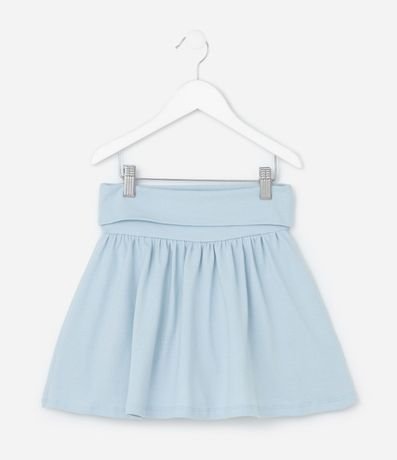 Short Pollera Infantil con Cintura Dobrado - Talle 5 a 14 años