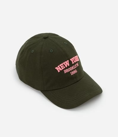 Gorra Aba Curva en Sarga con Bordado New York 2