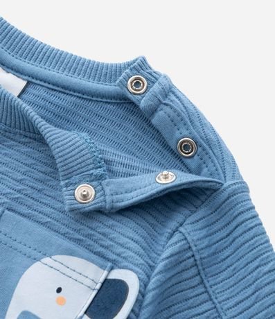 Conjunto Infantil con Elefante Interactivo y Bermuda con Cordón – Talle RN a 18 Meses 10