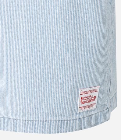 Camisa Boxy en Jeans con Estampa de Rayas y Bolsillos 9