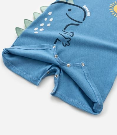 Enterito Infantil en Algodón con Estampa de Dinosaurio - Talle 0 a 18 Meses 5