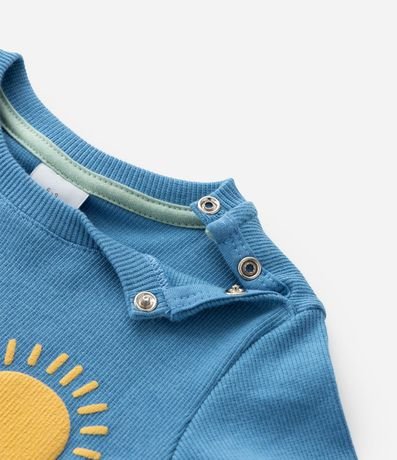 Enterito Infantil en Algodón con Estampa de Dinosaurio - Talle 0 a 18 Meses 6