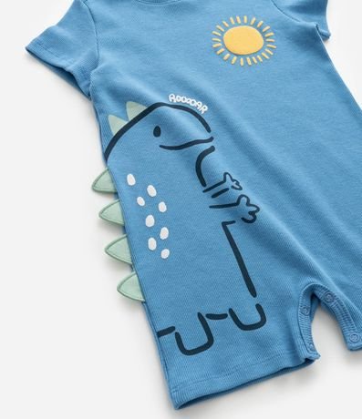 Enterito Infantil en Algodón con Estampa de Dinosaurio - Talle 0 a 18 Meses 7