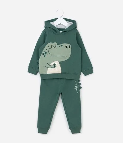 Conjunto Infantil en Algodón con Dino Interactivo – Talle 1 a 5/6 años