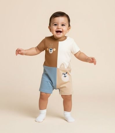 Enterito Infantil con Estampa de animalitos - Talle 0 a 18 meses