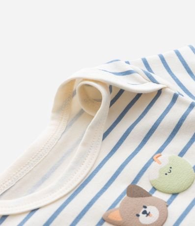 Body Infantil con Estampa Animales Listrado - Talle 0 a 18 meses 4