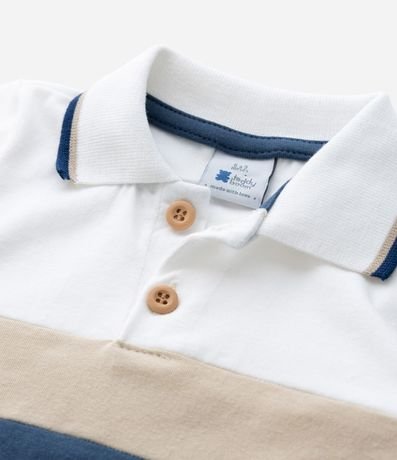Body Infantil Cuello Polo y Estampa Bloques de Colores  - Talle 0 a 18 Meses 6