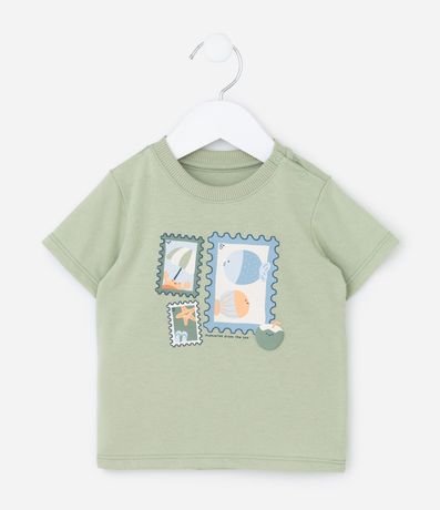 Remera Infantil con Estampa de Playa - Talle 0 a 18 Meses 2