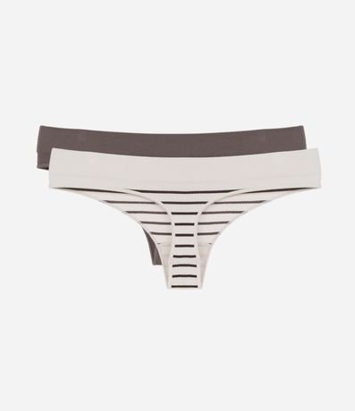 Kit 02 Bombachas Bikini Hilo en Poliamida 2