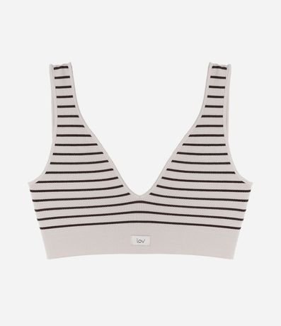 Soutien Top con Copa Desmontable y Estampado Rayada