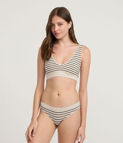 Soutien Top con Copa Desmontable y Estampado Rayada 2