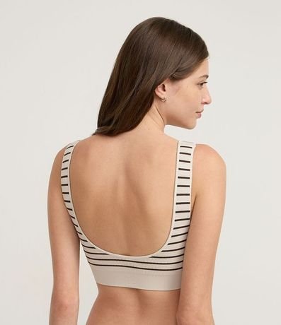 Soutien Top con Copa Desmontable y Estampado Rayada 3