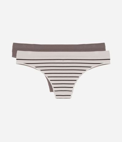 Kit 02 Bombachas Bikini Seamless en Poliamida 2